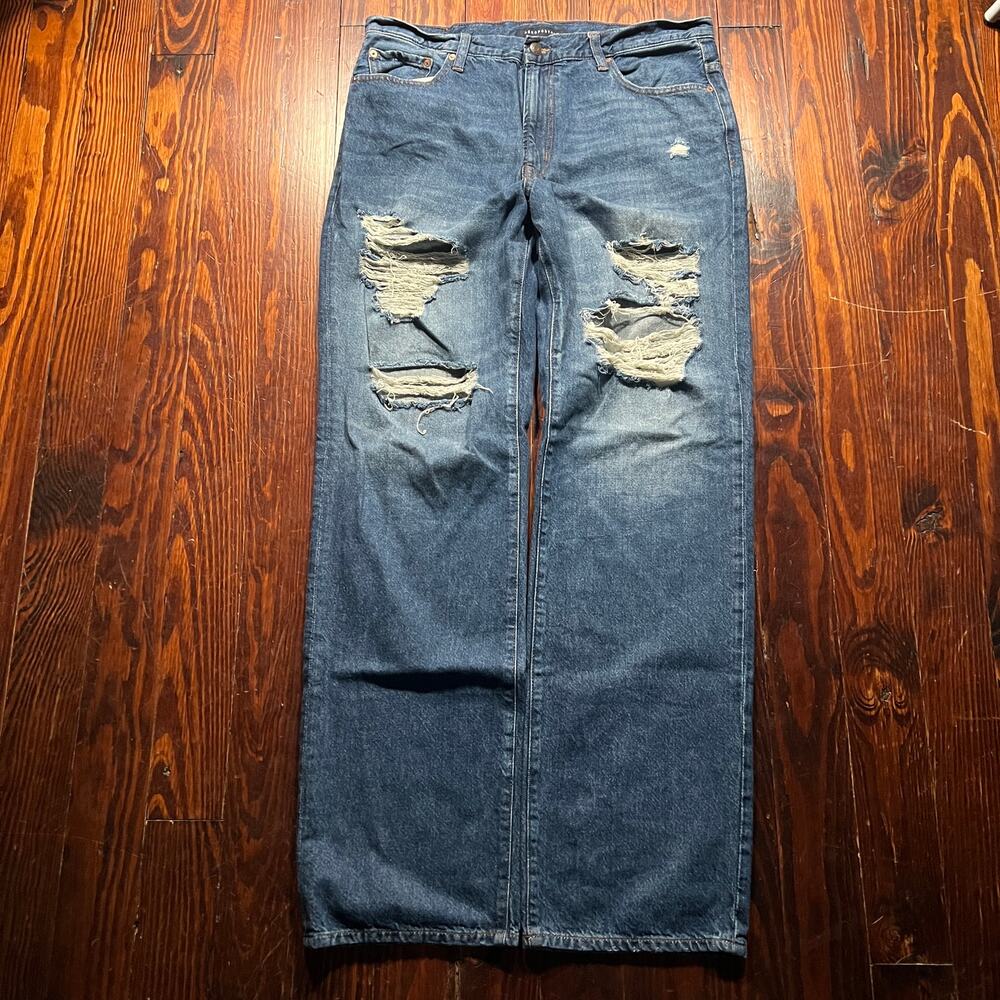 Aeropostale 36 Y2K Jeans Blue Relaxed Straight